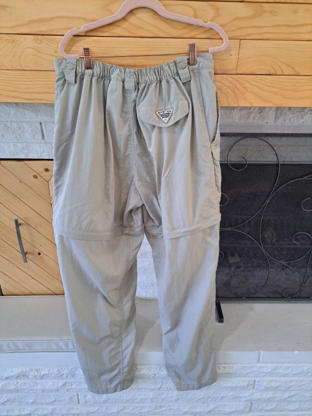 Columbia PFG Convertible Fishing Pants Omni-Shade Zip-Off Shorts Beige Women's L - Picture 4 of 15